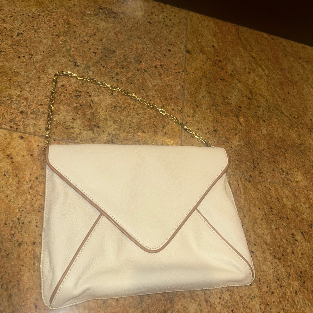 Banana Republic Cream Envelope Clutch
